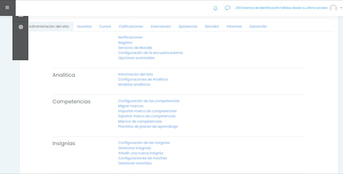 administraré tu plataforma moodle administrar administración