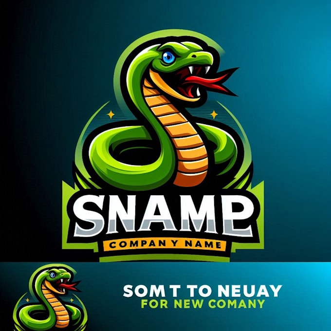 do crate snake mascot logo design with company