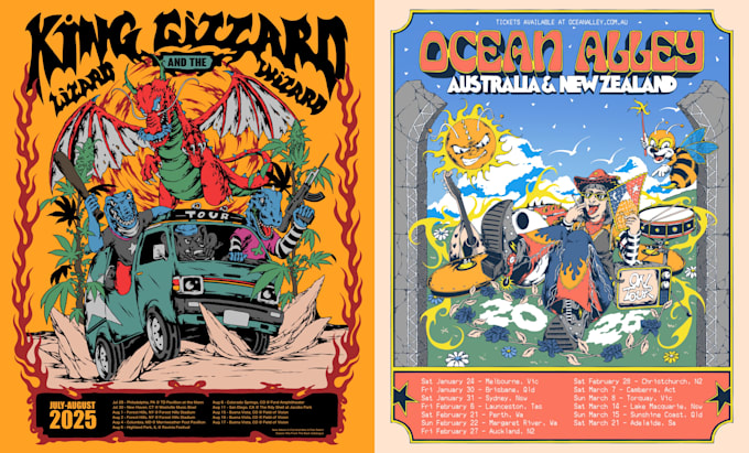 do poster design for your band tour or event