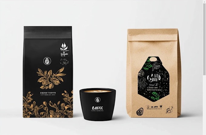 design coffee packaging, coffee bag , coffee label