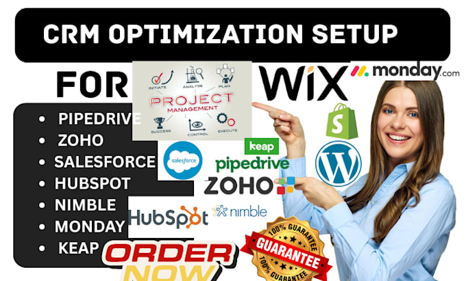 do crm project management pipedrive zoho salesforce hubspot nimble monday keap