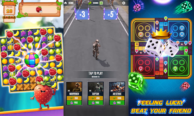 create a complete mobile or PC game in unity