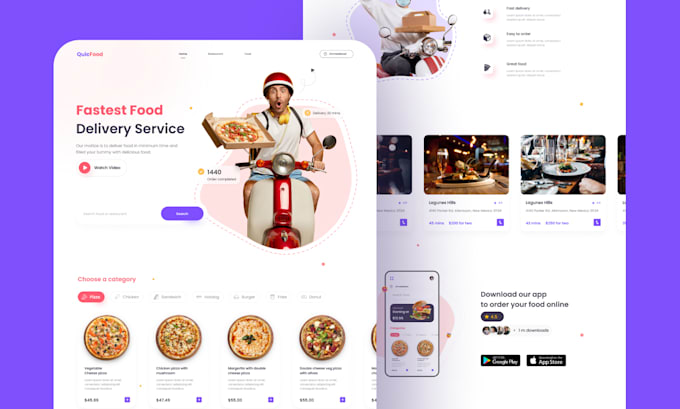 design landing page with figma