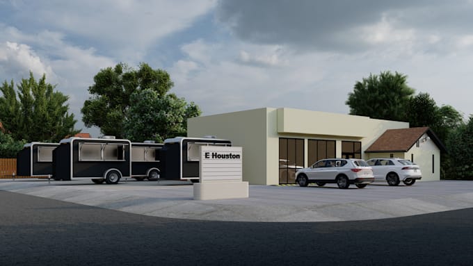 design,render,3d house exterior,commercial rendering,3d