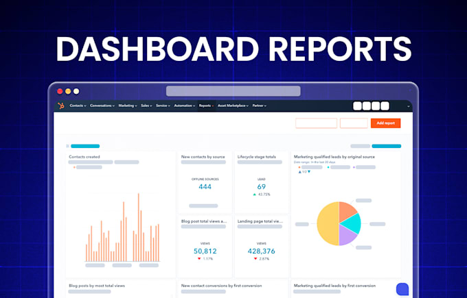 create custom hubspot dashboards and reports to track your sales and marketing