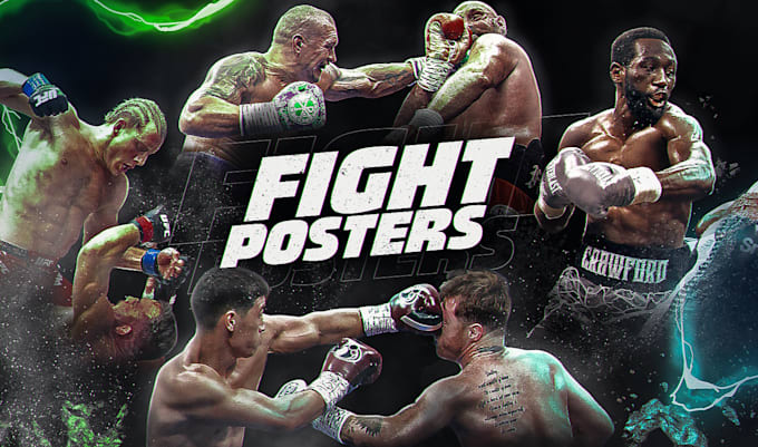 design boxing, mma, ufc, wwe, pfl and wrestling event flyer or poster