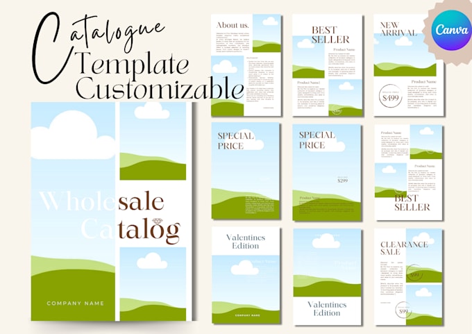 design a modern, editable wholesale catalog