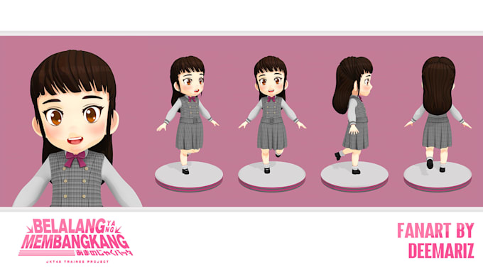 create a custom stylized 3d character model for animation