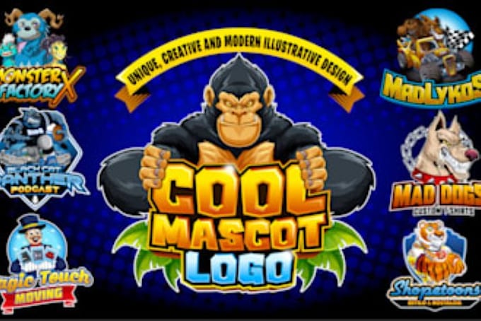 do cute cartoon character logo design