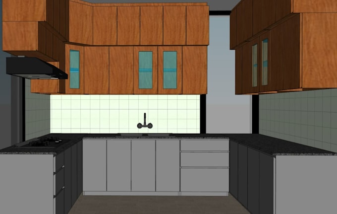 design kitchen cabinet elevation