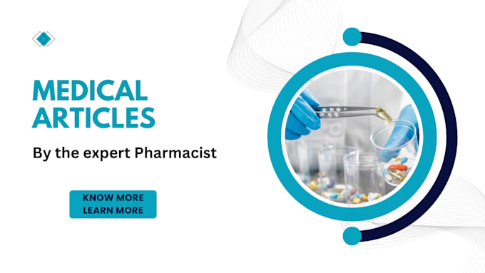 write pharmaceutical articles or blog posts as a pharmacist