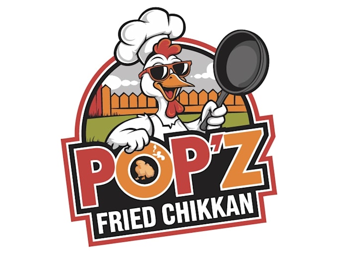 design excellent chicken fried logo