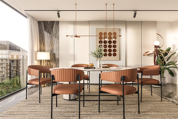 design interior 3d modeling and realistic rendering