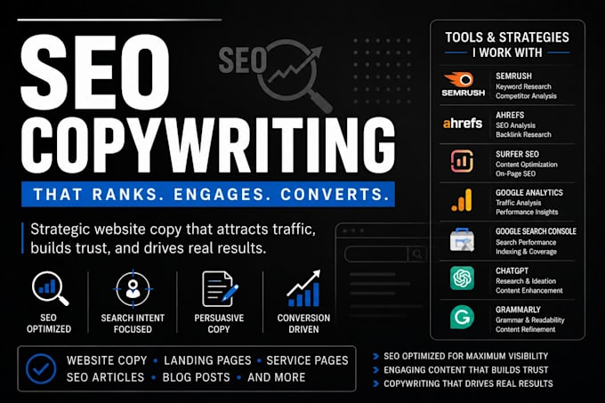 write SEO optimized website copy that converts