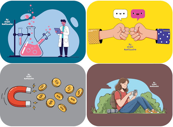 design custom business doodle illustrations