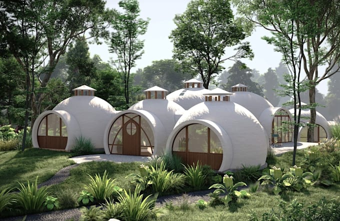 do professional 3d architectural visualization and rendering for geodesic domes