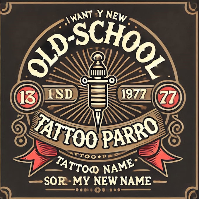 do make old school tattoo parlor vintage logo design with express delivery