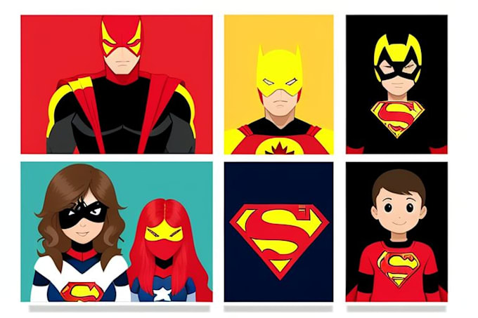 make personalized superhero portrait gift for kids
