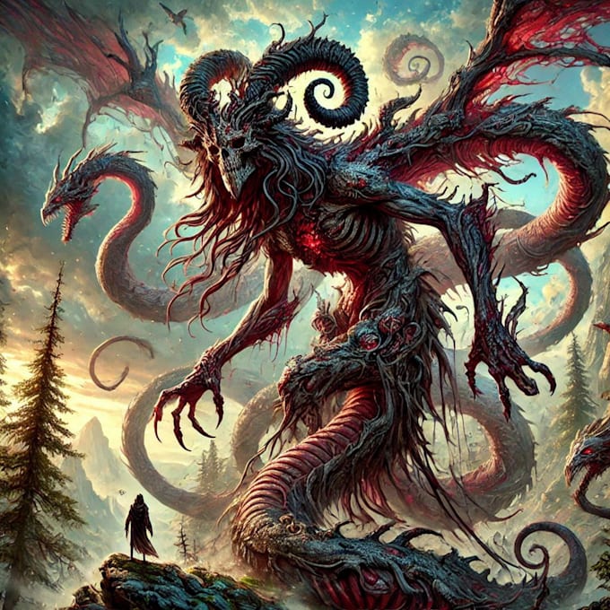 Horror Rialistic Drawing Draw realistic fantasy horror character and concept art by ...