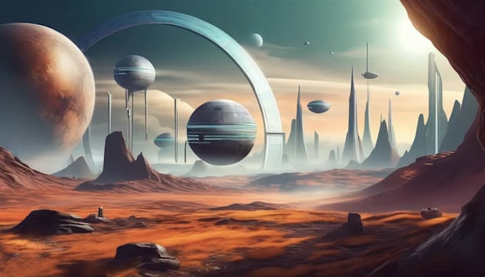 create sci fi illustrations