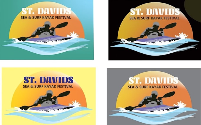 create a custom modern and creative sea surf logo design