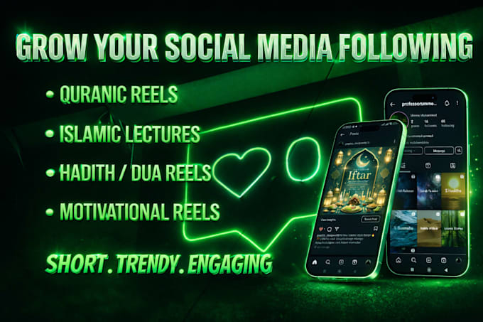 create islamic quran reels, youtube shorts, and tiktoks professionally
