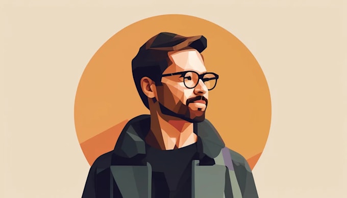 draw flat minimalist vector portrait from your photo