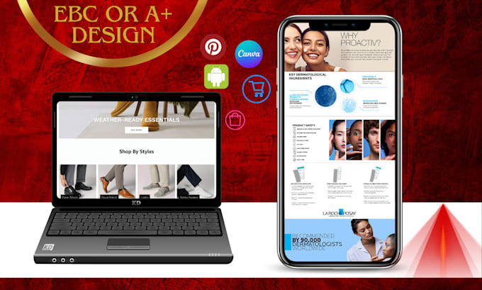 create your amazon storefront ebc a plus design and graphic logo design