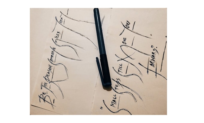 write creative handwritten notes, captions or love letters
