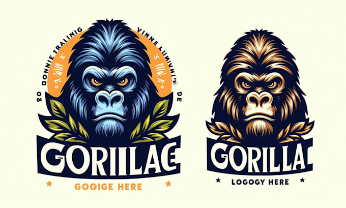 make a gorilla head logo with express delivery