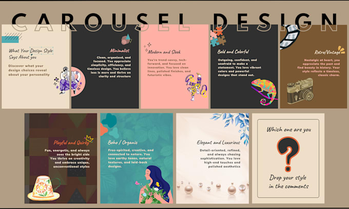 design linkedin and instagram carousel