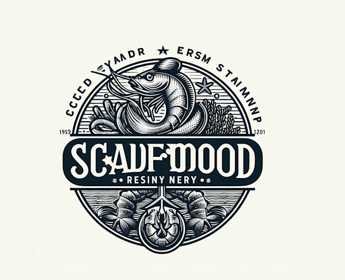 design a professional modern seafood logo