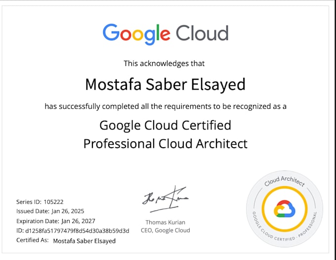 be your gcp architect to design and deploy your projects on gcp