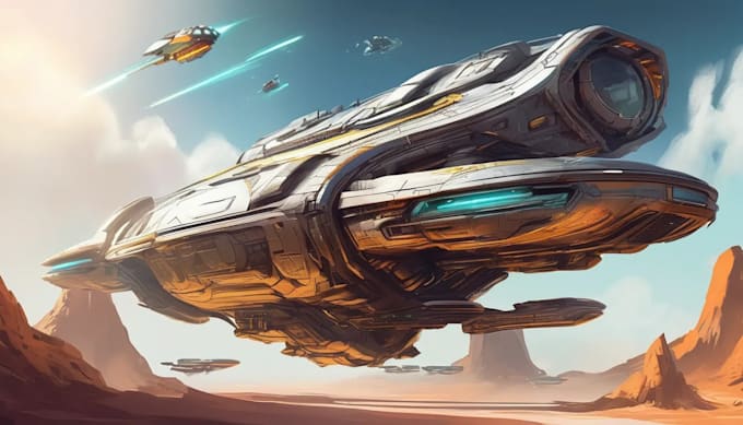 draw a spaceship or vehicle design