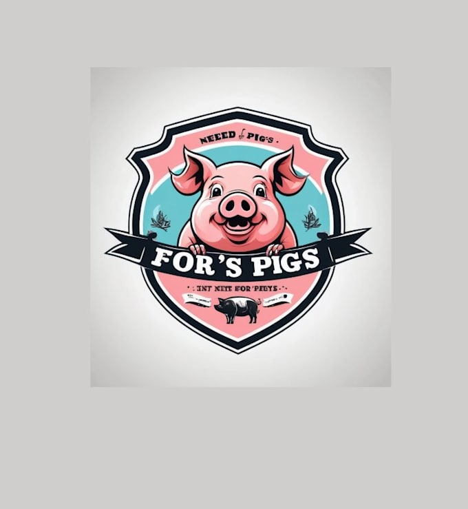 design high quality pork pig mascot logo with express delivery