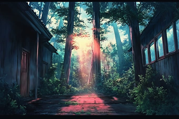 draw outstanding 2d cartoon animation background