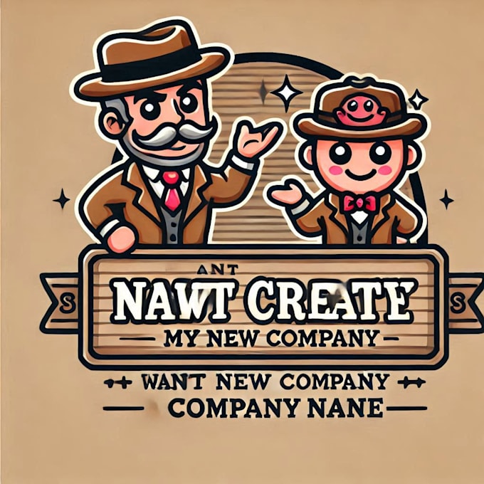 do create a cute vintage cartoon logo illustration design