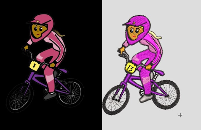 embroidery digitizing into dst pes pxf file in 1 hour