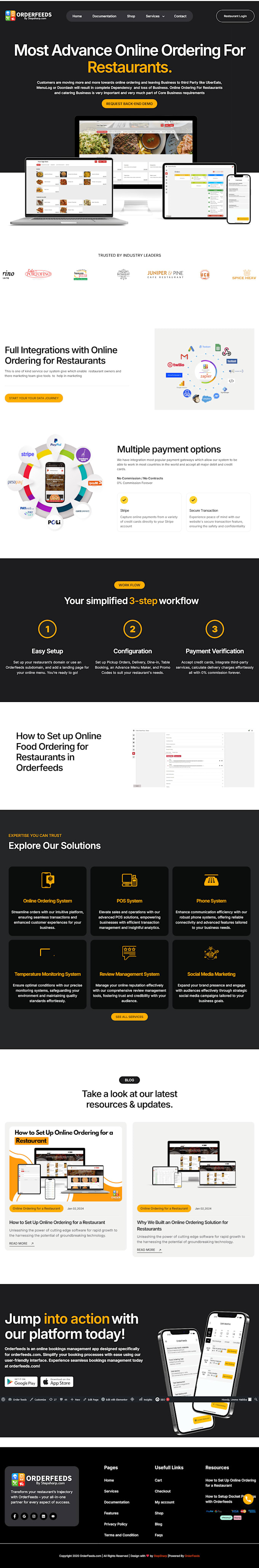 do website development as full stack web developer, front end, backend developer