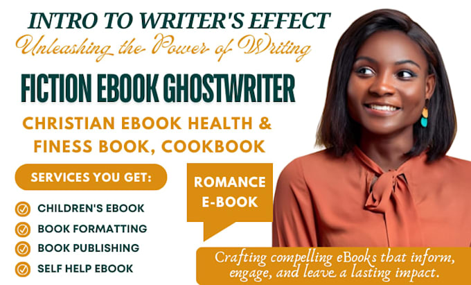 ghostwrite fiction and non fiction ebook, writer self help book, amazon kdp