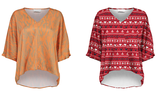 do pattern change and design,color change,color correction
