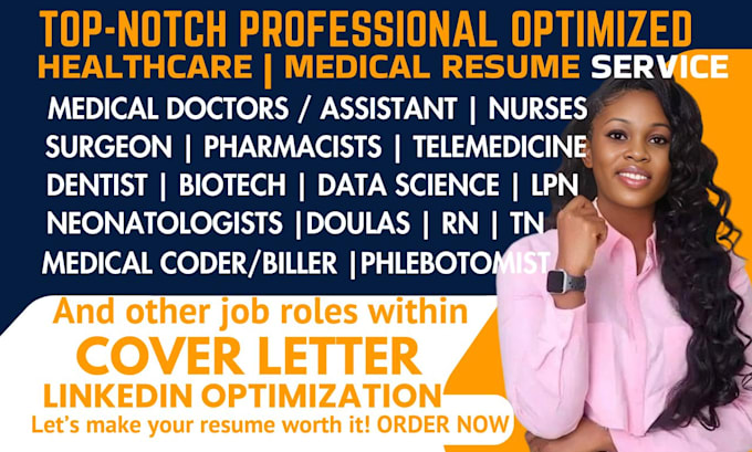 write healthcare medical assistant doctor nurse pharmacist midwife doulas resume
