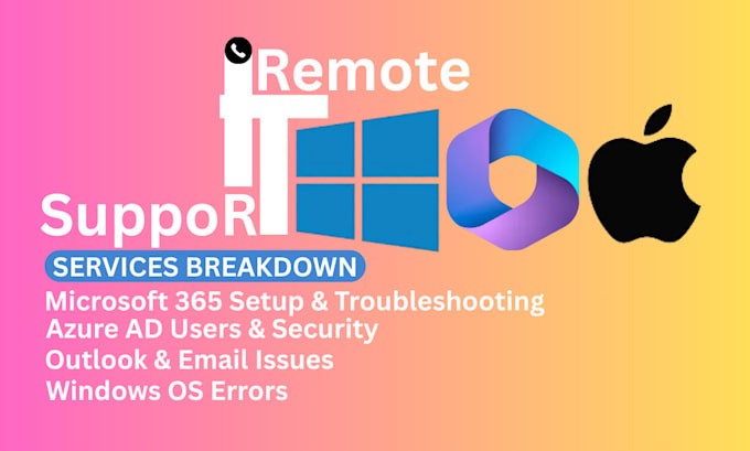 provide remote IT support, windows server, microsoft 365 help