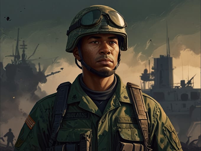draw military themed illustrations