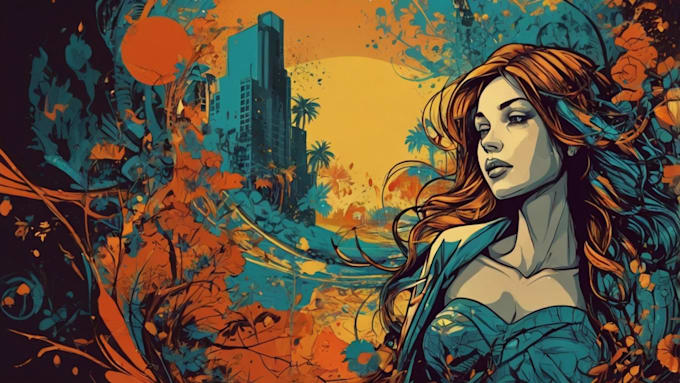 create digital drawing, vector art for you by freestyle