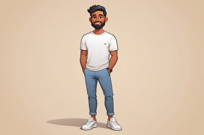 create simple cartoon portrait