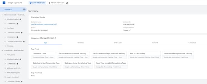 install GTM, set up ga4, ecommerce tracking ,enhanced conversion tracking