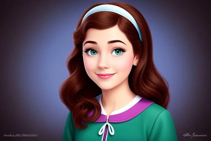 do a disney portrait cartoon from photos