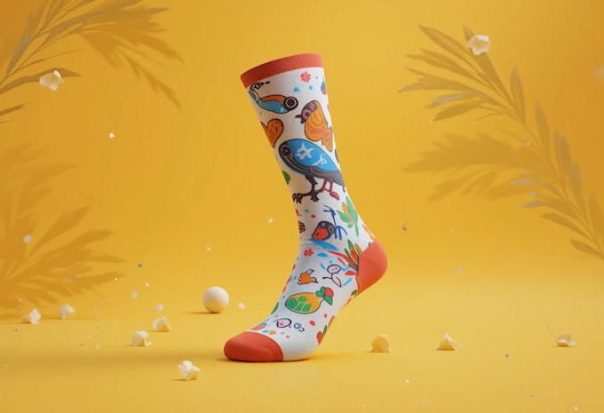 create digital pattern socks design
