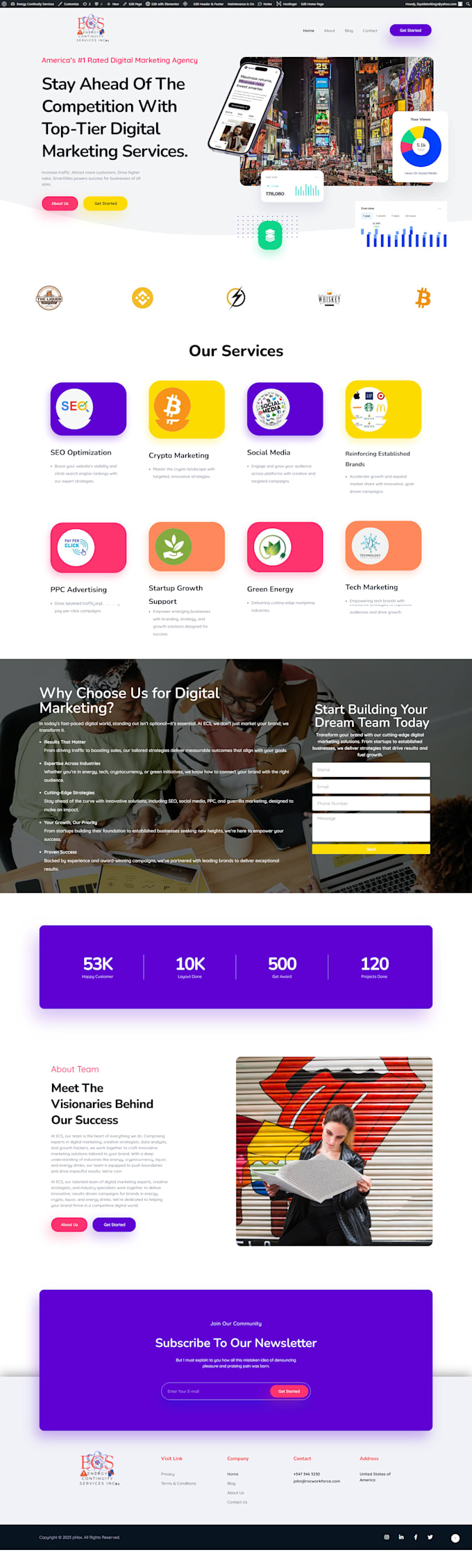 design, develop and debug wordpress website